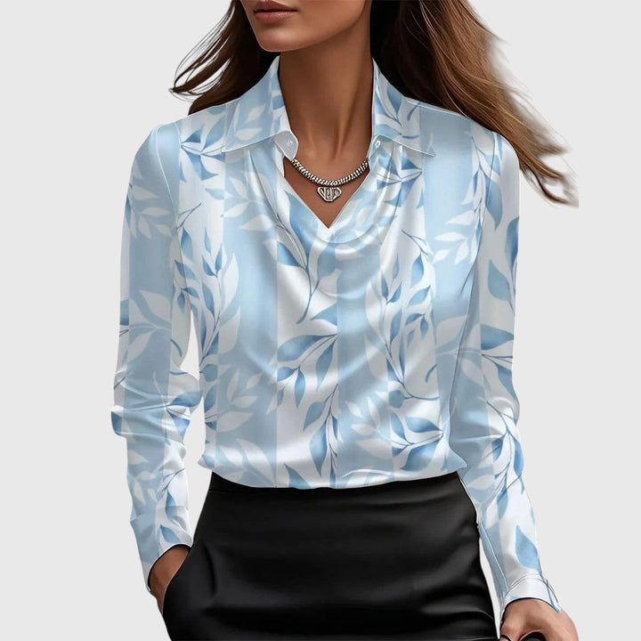 Evanya™ | Satijnen Blouse met V-hals