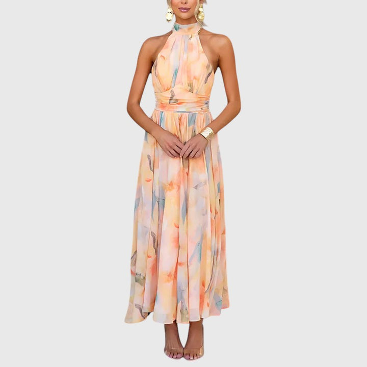 Evanya™ | Aquarel Print Jurk