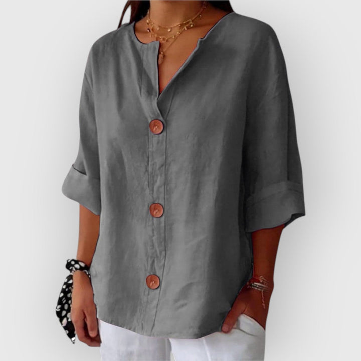 Evanya™ | Casual Linen Blouse