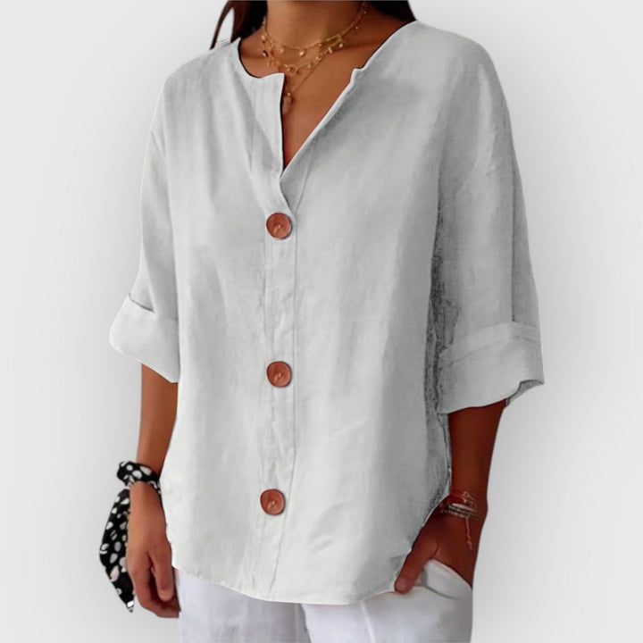 Evanya™ | Casual Linen Blouse
