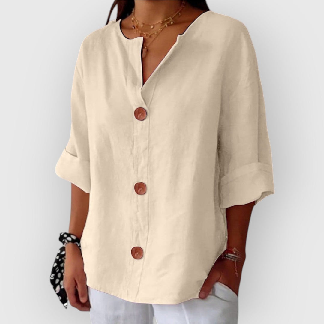Evanya™ | Casual Linen Blouse