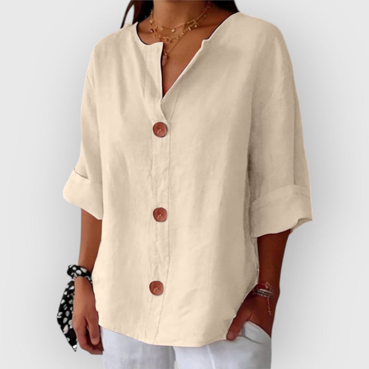 Evanya™ | Casual Linen Blouse