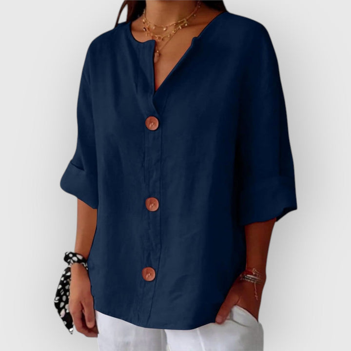 Evanya™ | Casual Linen Blouse