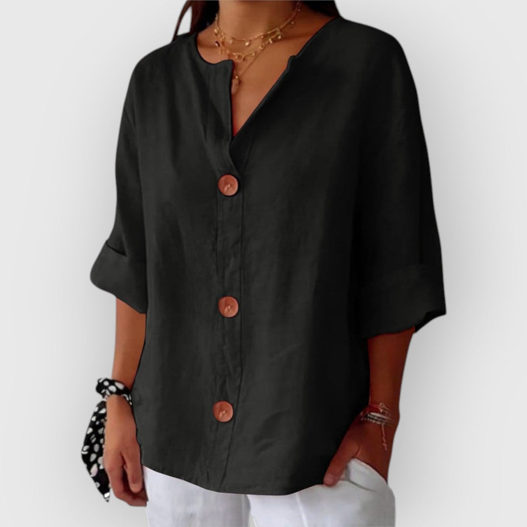 Evanya™ | Casual Linen Blouse