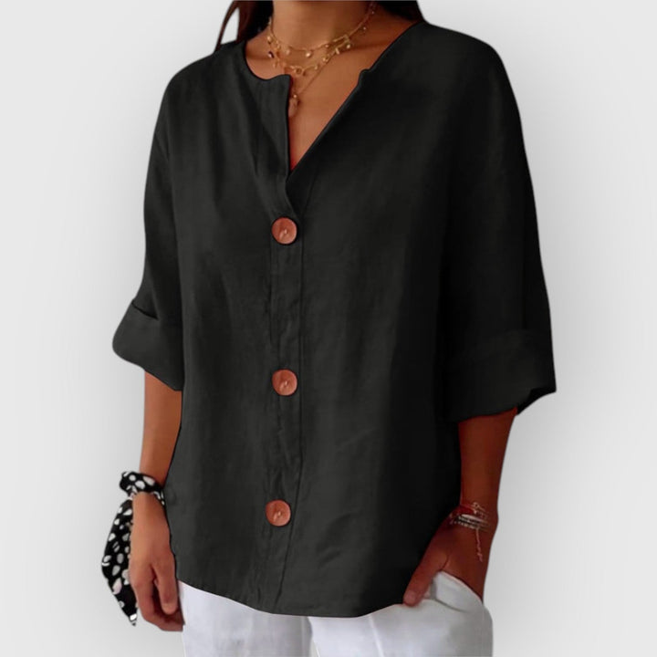 Evanya™ | Casual Linen Blouse