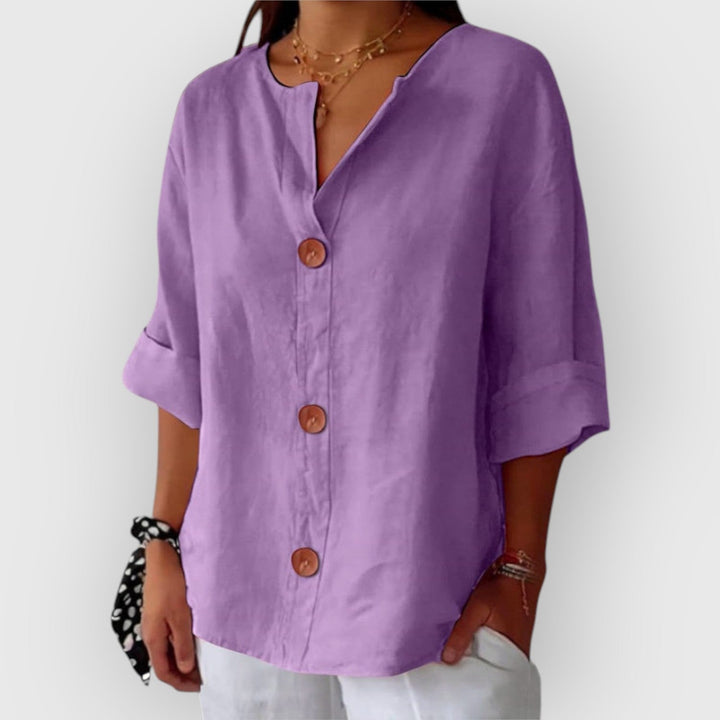 Evanya™ | Casual Linen Blouse