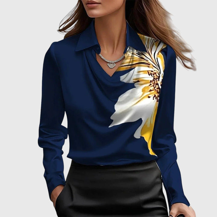 Evanya™ | Satijnen Blouse met V-hals