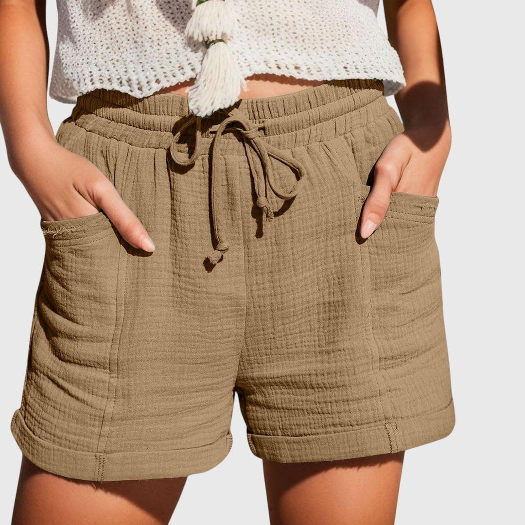 Evanya™ | Linnen Katoenen Shorts