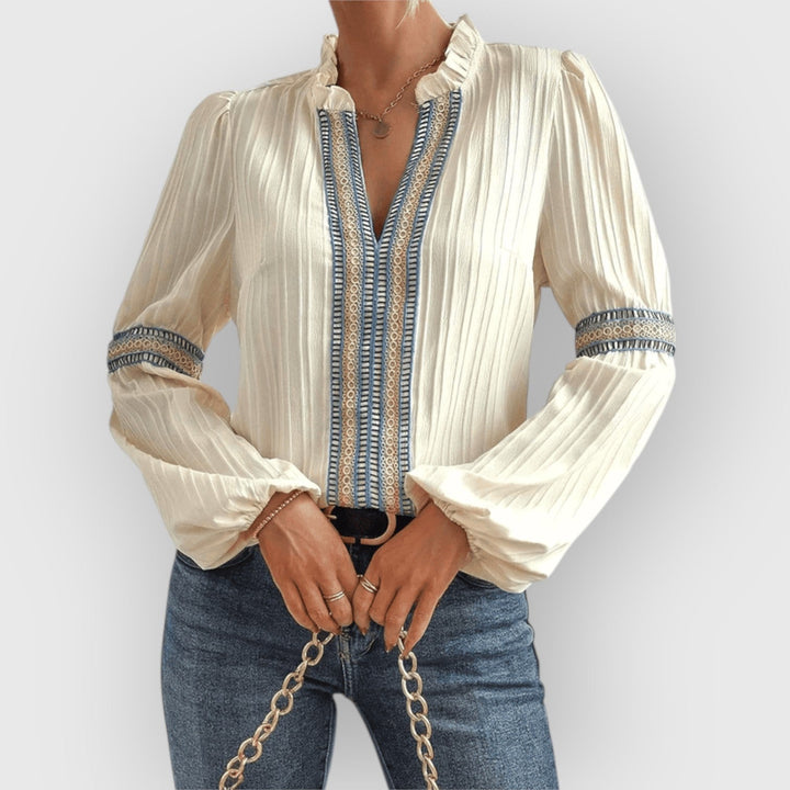 Evanya™ | Damesblouse - Luxe Katoen