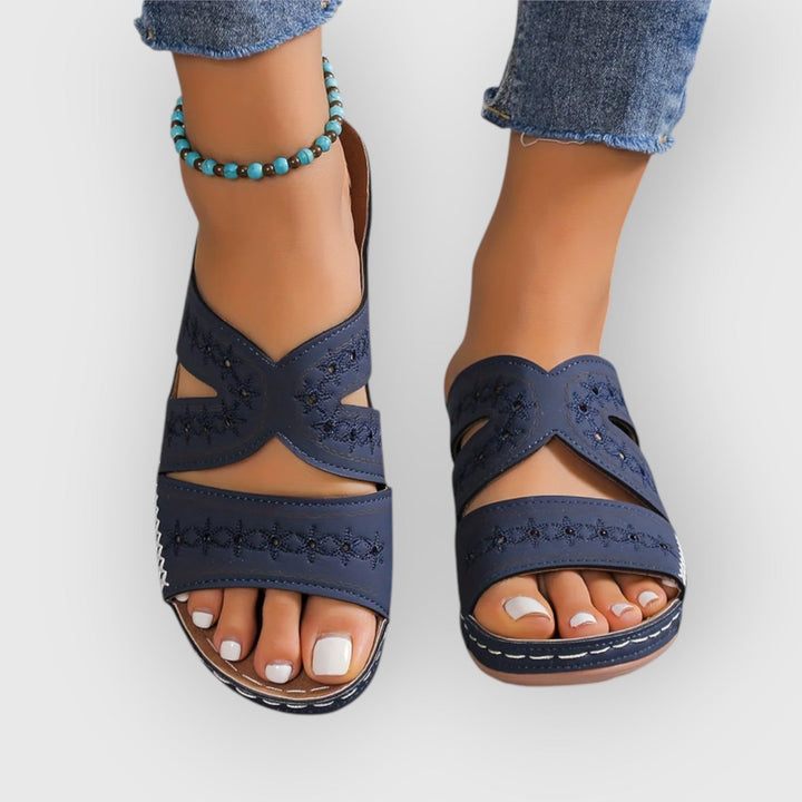 Evanya™ | Comfortslippers Met Open Sleehak