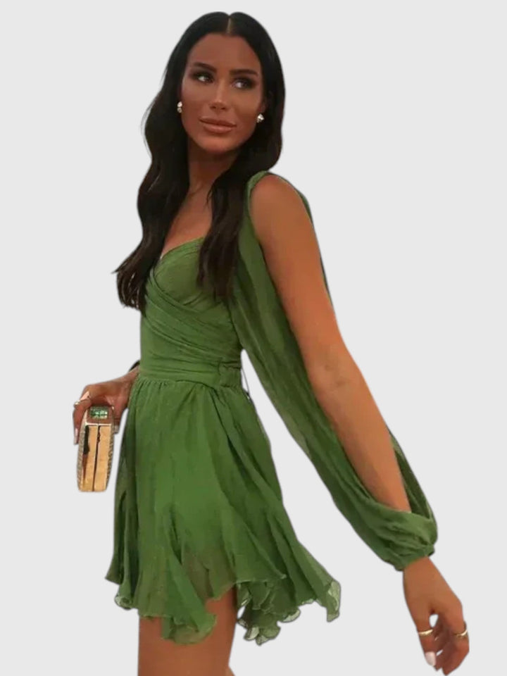 Evanya™ | Mini-jurk met Ballonmouwen