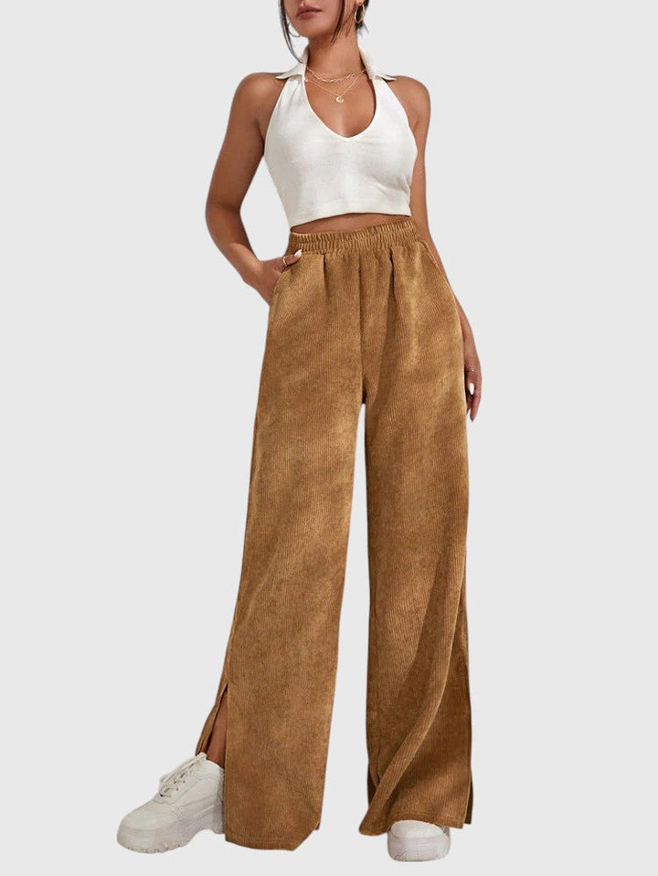 Evanya™ | Wijde Corduroy Broek