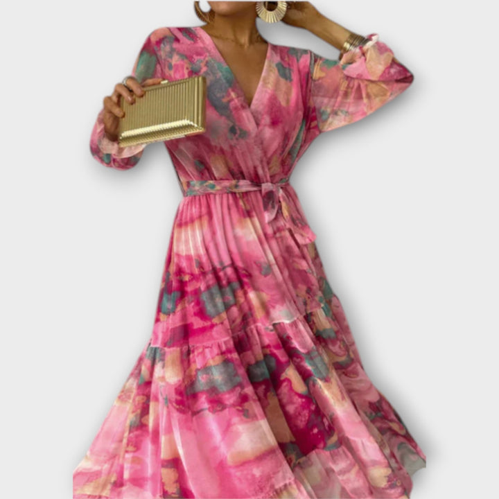 Evanya™ | Aquarel Droom Maxi Jurk