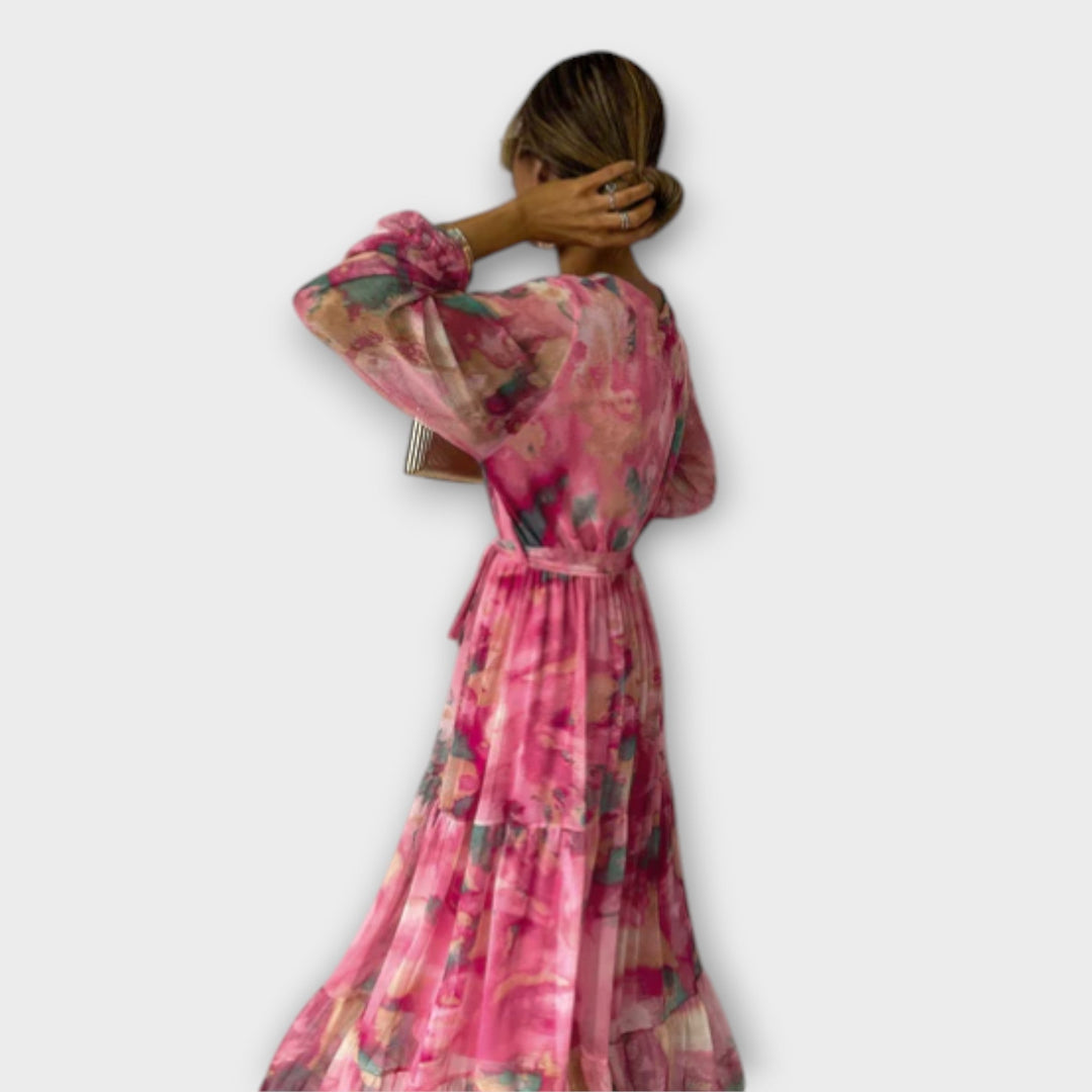 Evanya™ | Aquarel Droom Maxi Jurk