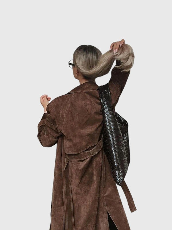 Evanya™ | Suède Trenchcoat
