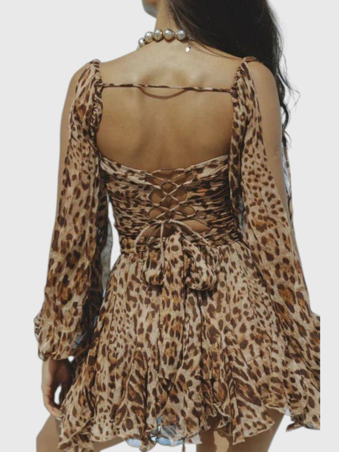 Evanya™ | Mini-jurk met Ballonmouwen