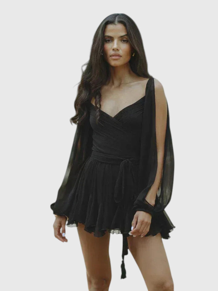 Evanya™ | Mini-jurk met Ballonmouwen