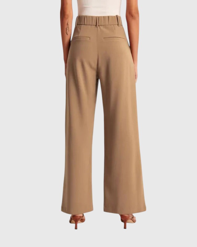 Evanya™ | Hoge Taille Pantelon met Wijde Pijpen