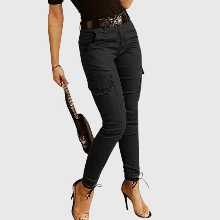 Evanya™ | Cargo Jeans - Chique Grijze Broek