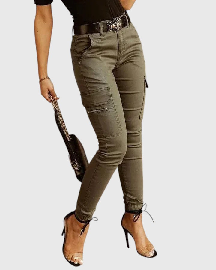 Evanya™ | Cargo Jeans - Chique Grijze Broek