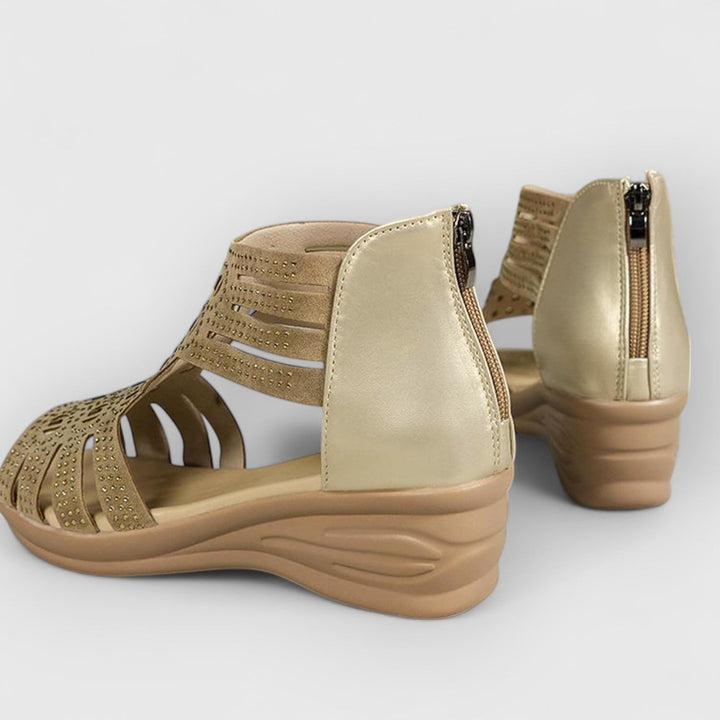 Evanya™ | Wedge Rhinestone Gladiator Sandalen