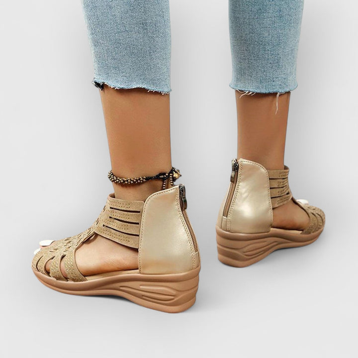 Evanya™ | Wedge Rhinestone Gladiator Sandalen