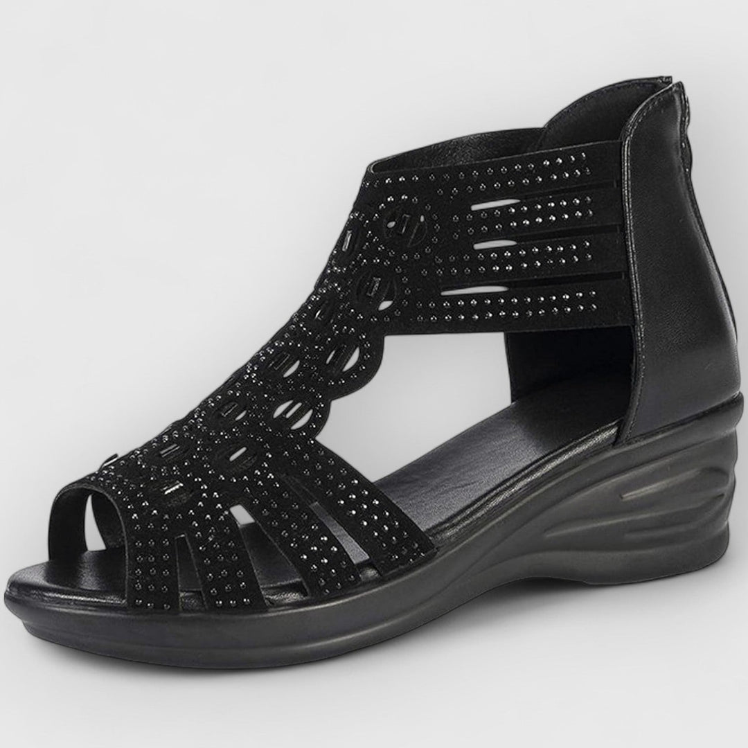 Evanya™ | Wedge Rhinestone Gladiator Sandalen