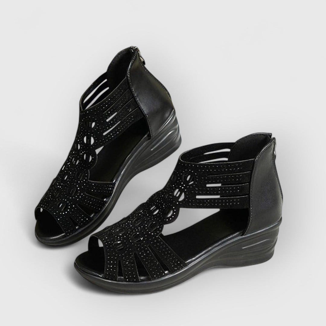 Evanya™ | Wedge Rhinestone Gladiator Sandalen