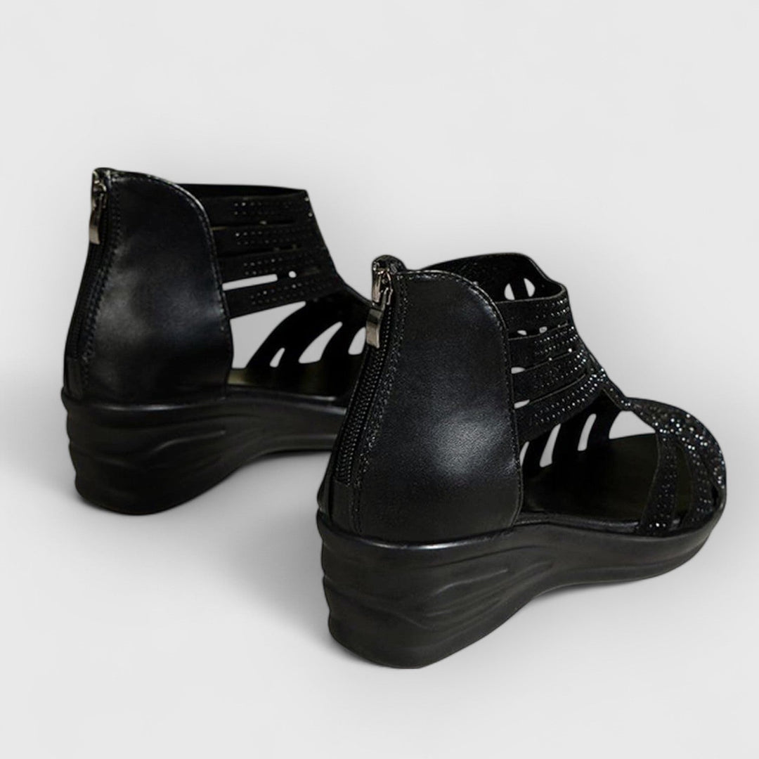 Evanya™ | Wedge Rhinestone Gladiator Sandalen