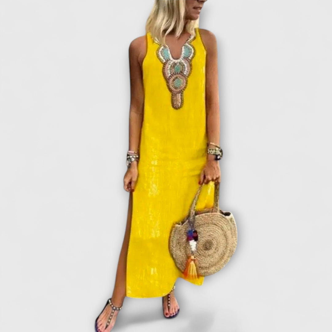 Evanya™ | Lange Linnen Jurken