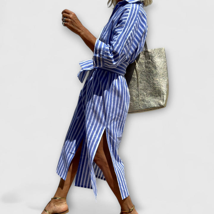 Evanya™ | Gestreepte overhemdjurk