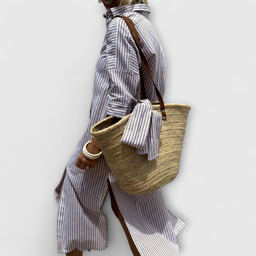 Evanya™ | Gestreepte overhemdjurk