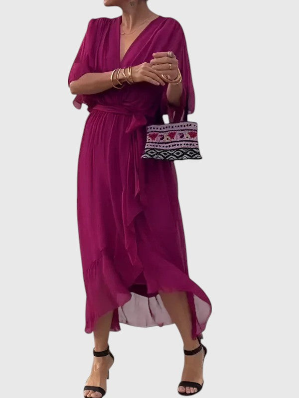 Evanya™ | Chiffon Jurk V-hals