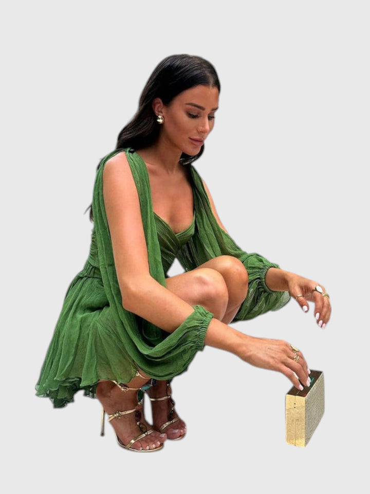 Evanya™ | Mini-jurk met Ballonmouwen