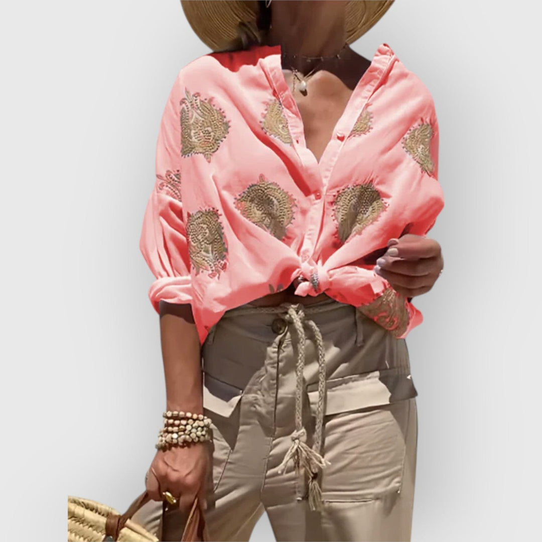 Evanya™ | Blouse Met Print