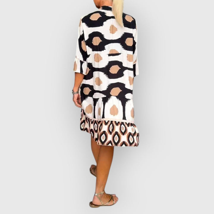 Evanya™ | Bedrukte Jurk 3/4 Mouwen