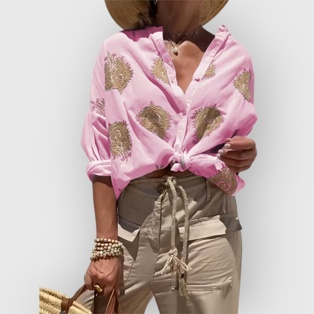 Evanya™ | Blouse Met Print