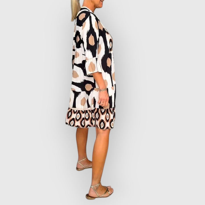 Evanya™ | Bedrukte Jurk 3/4 Mouwen