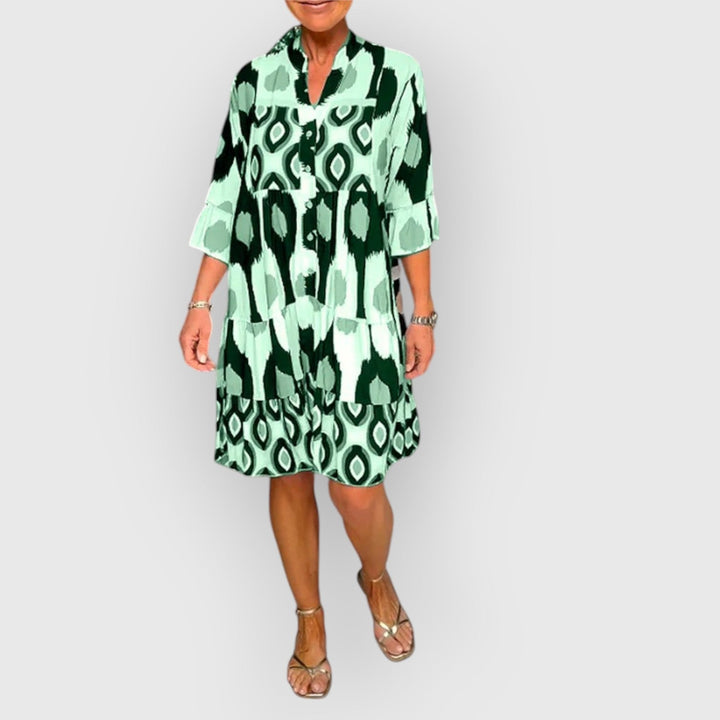 Evanya™ | Bedrukte Jurk 3/4 Mouwen