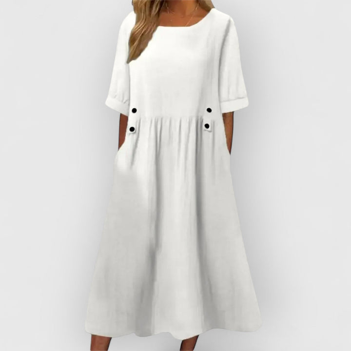 Evanya™ | Boho Zomerjurk met Knopen