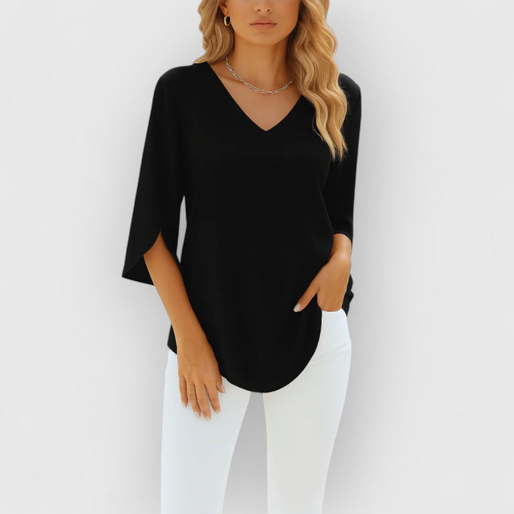 Evanya™ | Elegante Blouse Met V-Hals