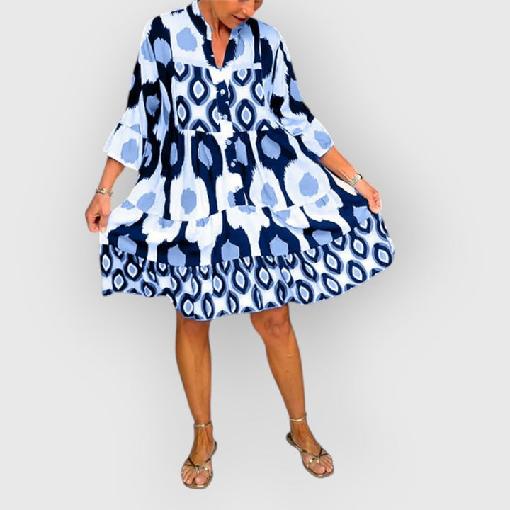 Evanya™ | Bedrukte Jurk 3/4 Mouwen