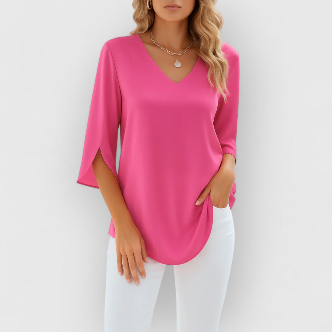 Evanya™ | Elegante Blouse Met V-Hals