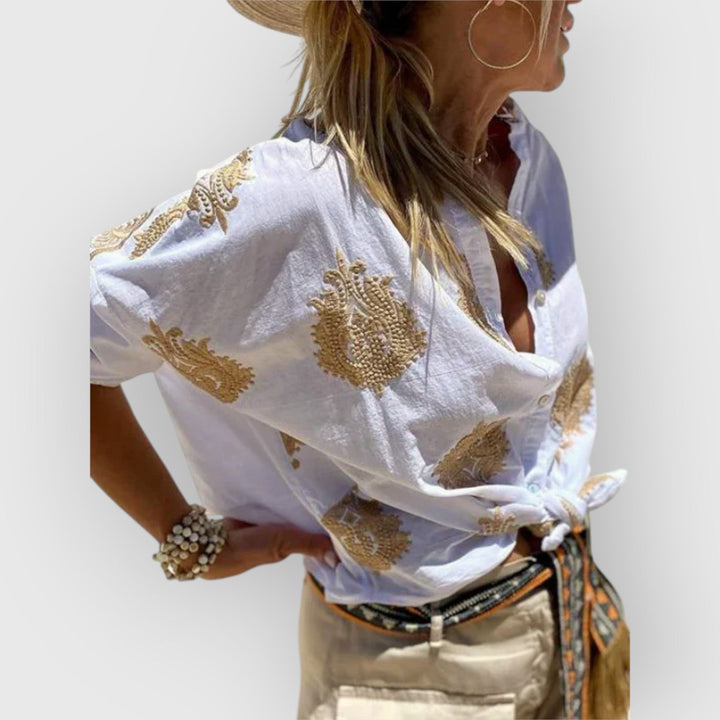 Evanya™ | Blouse Met Print