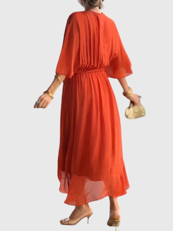 Evanya™ | Chiffon Jurk V-hals